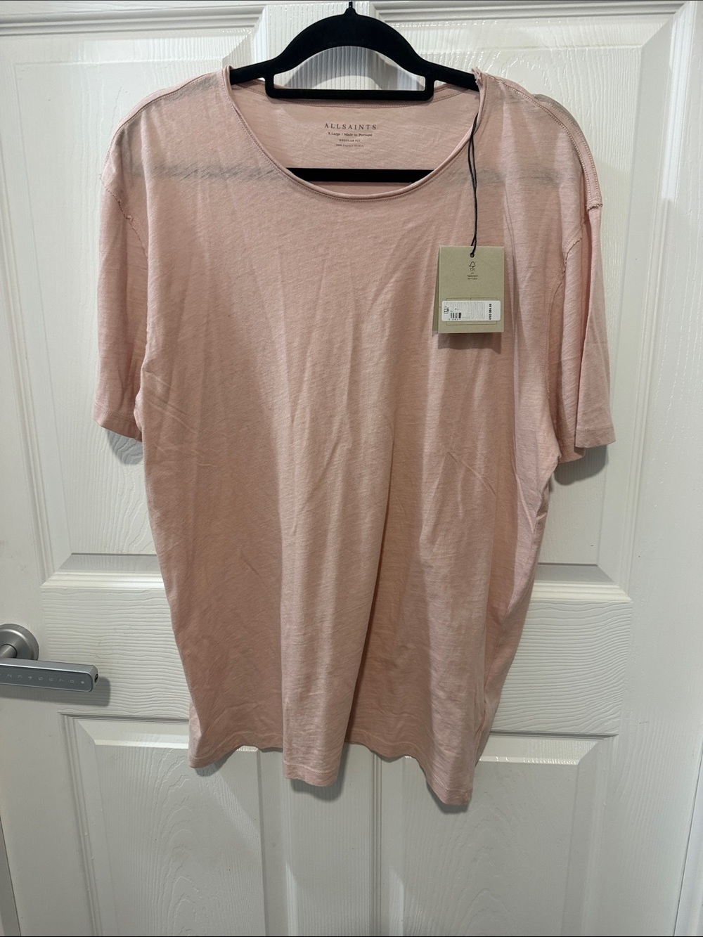 AllSaints Women’s Dusty Pink Short Sleeve Crew Tee